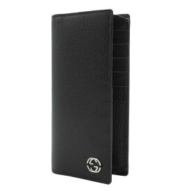 【1000円OFF 11/16 23:59迄】グッチ 財布 長財布 GUCCI INTERLOCKING G インターロッキングG レザー スリム 二つ折り財布 海外紙幣サイズ パスケース付き 610467 CAO2N アウトレット メンズ 送料無料