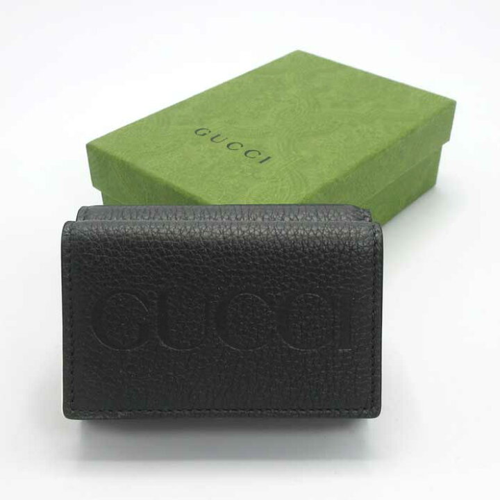 楽天市場】グッチ 財布 三つ折り財布 GUCCI EMBOSSED LOGO エンボス  