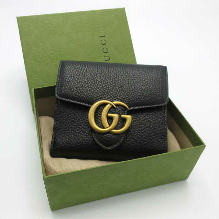 楽天市場】グッチ 財布 二つ折り財布 GUCCI GG MARMONT GG マーモント  