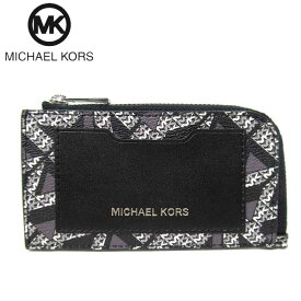 マイケルコース 財布 コインケース メンズ 36F1LCOE6B BLK/WHT MLTI PVC L字ファスナー 小銭入れ クーパー Michael Kors アウトレット 【メール便対応(ネコポス)】