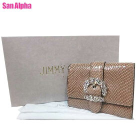 【10%OFF 4/21 09:59迄】ジミーチュウ 財布 三つ折り財布(小銭入れあり) JIMMY CHOO シェリ ウォレット ビジュー リザード プリンテッド ファブリック 143730 POWDER PINK (ピンク系) レディース 送料無料