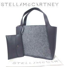 【1000円OFF 4/27 09:59迄】ステラ マッカートニー バッグ トートバッグ STELLA McCartney エコフェルト ロゴ ポーチ付き トート 肩掛け A4ファイル収納可 502793 WP0059 1262(グレー系) レディース 送料無料