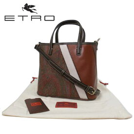 【1000円OFF 4/27 09:59迄】エトロ ETRO バッグ レディース 1I340 8230 100 バケット バケツ 2WAY 斜めがけ ペイズリー レジメンタル 送料無料