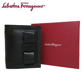 フェラガモ Salvatore Ferragamo 財布 レディース 220288 0001 0010 レザー ヴァラ リボン 二つ折り財布 送料無料