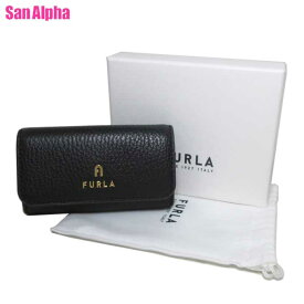 【1000円OFF 4/27 09:59迄】フルラ キーケース FURLA レザー シボ加工 4連 キーリング WR00436 HSF000 O6000 (ブラック) ブティック レディース 送料無料