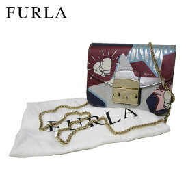 【1000円OFF 6/11 01:59迄】フルラ ブティック FURLA ショルダーバッグ 978161 レザー プリント ミニ ポシェット / チェーン ショルダー METROPOLIS / TONI BLU+CILIEGIA(マルチカラー) レディース