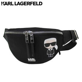 【1000円OFF 4/27 09:59迄】カール・ラガーフェルド バッグ ショルダーバッグ Karl Lagerfeld ナイロン カール モチーフ ベルトバッグ ボディーバッグ 86KW3086 (ブラック) アウトレット レディース 送料無料