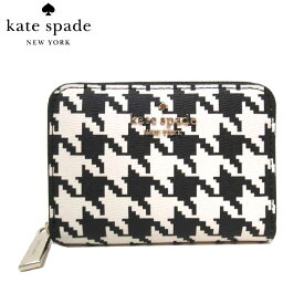 【1000円OFF 5/27 01:59迄】ケイトスペード カードケース kate spade ダーシー ハウンドトゥース 千鳥柄 スモール ジップ カードケース コインケース K9153 001(ブラック×ホワイト系) アウトレット レディース 送料無料 【メール便対応(ネコポス)】