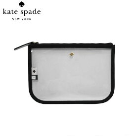 【1000円OFF 4/27 09:59迄】ケイトスペード アウトレット kate spade ポーチ WLRU5963-001 ジェイ スリム コスメティック medium dome cosmetic pouch / jae / slim cosmetic pouch / black(001)：ブラック【メール便対応(ネコポス)】 レディース