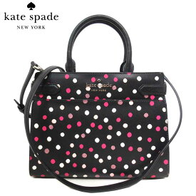 ケイトスペード バッグ ハンドバッグ kate spade ステイシー グリマー ドット プリント ミディアム 2WAY サッチェル 斜めがけ K9323 001(ブラック) アウトレット レディース 送料無料