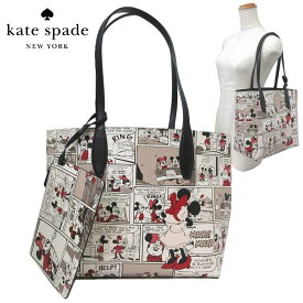 【1000円OFF 4/27 09:59迄】ケイトスペード トートバッグ kate spade レザー ディズニーコラボ ミニーマウス モチーフ クラシックコミック スモール リバーシブル 肩がけ K9527 960(マルチ) アウトレット レディース 送料無料