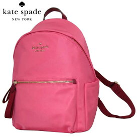 【1000円OFF 5/27 01:59迄】ケイトスペード バッグ リュック kate spade チェルシー ナイロン メタルロゴ ミディアム バックパック WKR00556 651(ピンク系) アウトレット レディース 送料無料