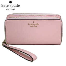 ケイトスペード 長財布 WLR00631 101(ピンク系) レザー キャリー リストレット ステイシー ストラップ付き kate spade アウトレット 送料無料