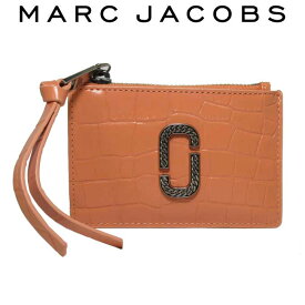 【1000円OFF 6/11 01:59迄】マークジェイコブス 財布 MARC JACOBS レザー ザ クロコ エンボス トップ ジップ マルチ ウォレット L字ジップ ウォレット キーリング付き S155L01SP22 0004 800(オレンジ系) レディース 送料無料