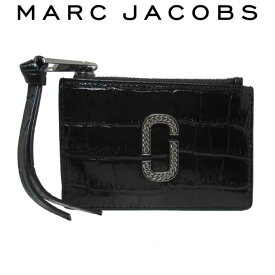 【1000円OFF 5/27 01:59迄】マークジェイコブス 財布 MARC JACOBS レザー ザ クロコ エンボス トップ ジップ マルチ ウォレット L字ジップ ウォレット キーリング付き S155L01SP22 0004 001(ブラック) レディース 送料無料