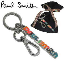 【1000円OFF 4/27 09:59迄】【 新古品（Sランク/展示品）】 ポール・スミス キーリング Paul Smith ロゴ モチーフ M1A KEYR GNLOGO 96(マルチカラー×シルバー系) 新品同様 メンズ レディース 【メール便対応(ネコポス)】