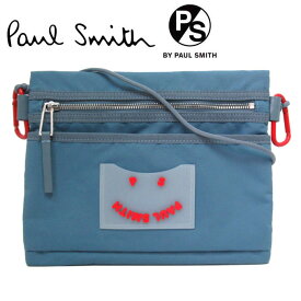 【 新古品（Sランク/展示品）】 ピー エス ポール・スミス バッグ ショルダーバッグ PS Paul Smith Happy ハッピー フェイス クロスボディ 斜め掛け M2A 6787 HFACE 41(スモークライトブルー系) 新品同様 メンズ レディース 送料無料