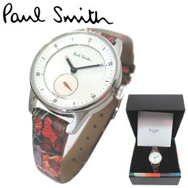 【1000円OFF 5/27 01:59迄】【新古品（Sランク/展示品）】 ポール・スミス 時計 腕時計 Paul Smith フラワープリント チャーチストリート ミニ レザーベルト BZ2 010 10(ブラック×マルチカラー)新品同様 未使用品 レディース 送料無料