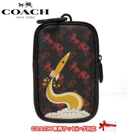 【1000円OFF 4/27 09:59迄】コーチ ポーチ メンズ COACH 88281 BK/RD レザー PVC ハイブレット ホース アンド キャレッジ ブロッキング付き 送料無料