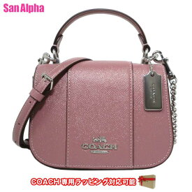 【1000円OFF 6/11 01:59迄】コーチ バッグ ショルダーバッグ COACH パテントクロスグレインレザー ライサ トップ ハンドル 2WAY ミニバッグ 斜め掛け CM192 SV/DZ(ダスティローズ)アウトレット レディース 送料無料