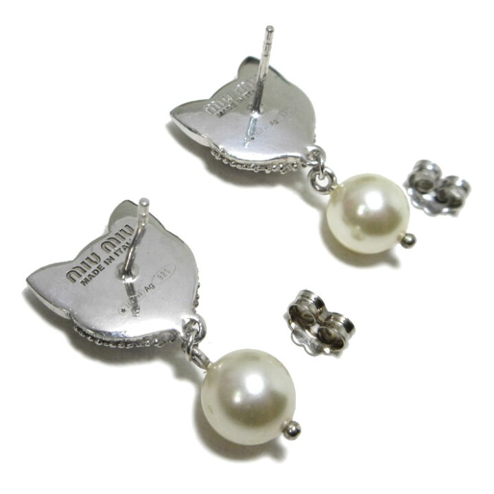 楽天市場】ミュウミュウ アクセサリー MIU MIU シルバー ライン  