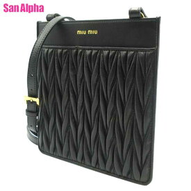 【1000円OFF 12/11 01:59迄】ミュウミュウ バッグ ショルダーバッグ MIU MIU マトラッセ レザー ミニ ショルダー ポシェット 斜めがけ DNP062 MATELASSE’ NERO (ブラック) アウトレット レディース 送料無料