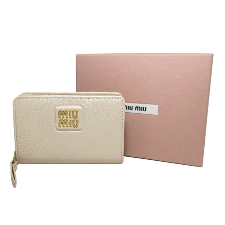 楽天市場】ミュウミュウ 財布 二つ折り財布 MIU MIU マドラスレザー  