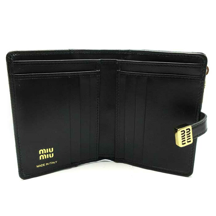 楽天市場】ミュウミュウ 財布 二つ折り財布 MIU MIU レザー コンパクト 