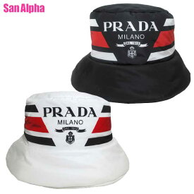 【1000円OFF 6/11 01:59迄】プラダ アパレル ハット 帽子 PRADA Reナイロン 1HC248 TESSUTO RIGHE アウトレット メンズ レディース 送料無料