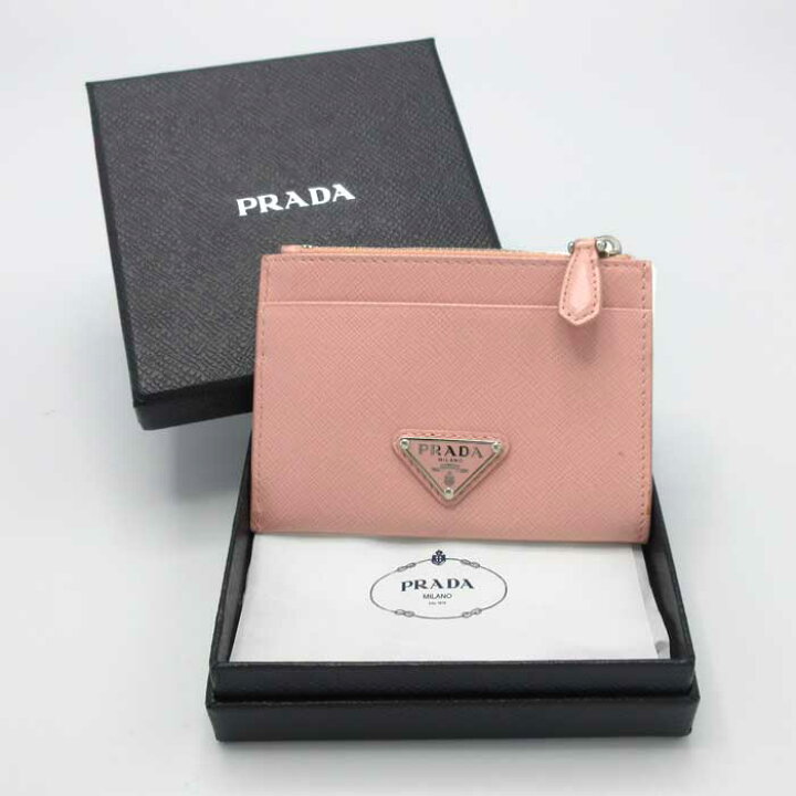 楽天市場】プラダ カードケース PRADA サフィアーノレザー 三角  