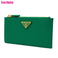 プラダ カードケース PRADA サフィアーノ レザー トライアングルロゴプレート マルチカードホルダー マチ…