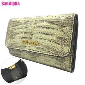 【1000円OFF 12/15 23:59迄】プラダ キーケース PRADA PORTACHIAVI GANCI リザードレザー 6連フック メタルロゴ 1PG222 LUCERTOLA / ROCCIA (イエローベージュ系マルチ) アウトレット レディース 送料無料