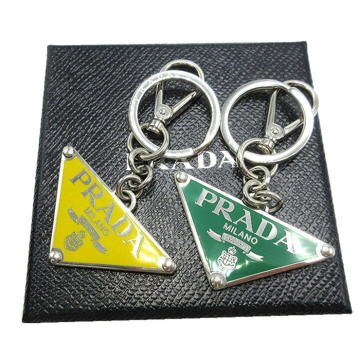 楽天市場】プラダ キーリング チャーム PRADA メタル トライアングル  