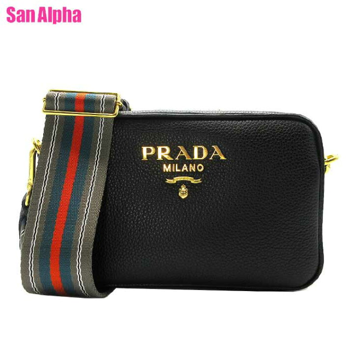 楽天市場】プラダ バッグ ショルダーバッグ PRADA レザー 金具ロゴ 