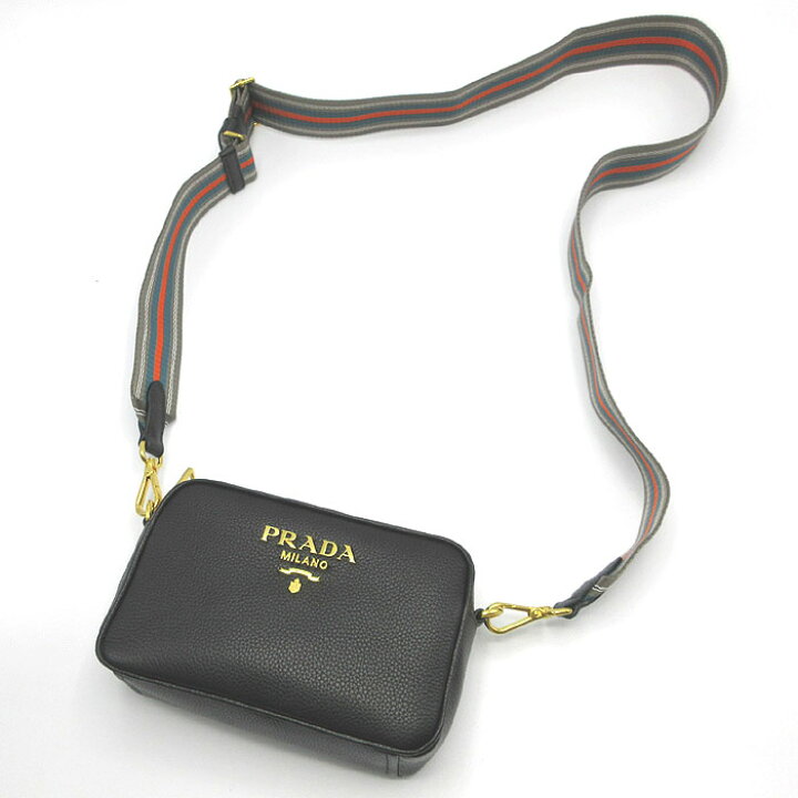 楽天市場】プラダ バッグ ショルダーバッグ PRADA レザー 金具ロゴ 
