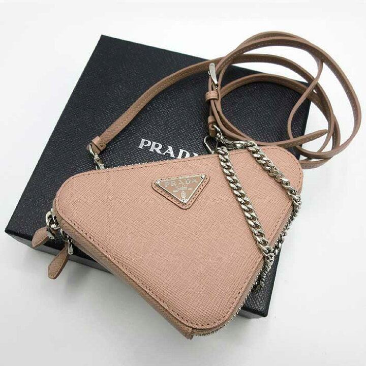 楽天市場】プラダ バッグ ショルダー PRADA トライアングル ロゴ ミニ 