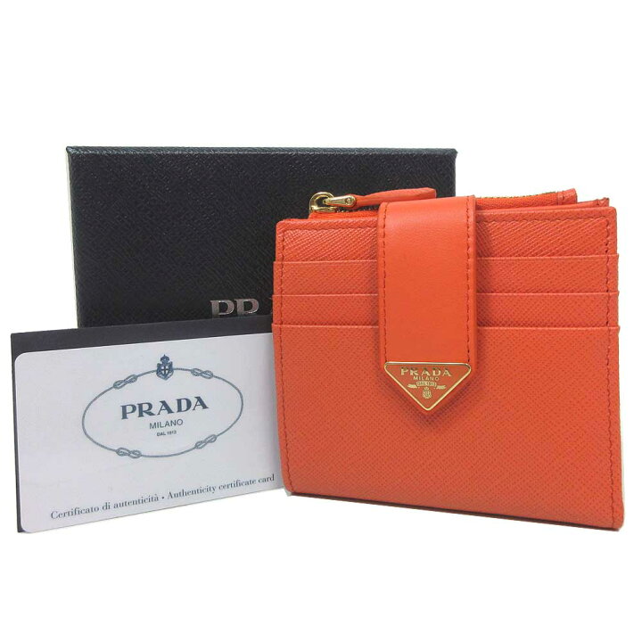 楽天市場】プラダ 財布 二つ折り財布 PRADA サフィアーノ タブ  