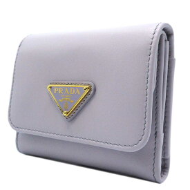 プラダ 財布 三つ折り財布 (小銭入れ有り) PRADA PORTAF.PICCOLO PATT. レザー トライアングル ロゴプレート スモール ウォレット 1MH043 CITY CALF TAB アウトレット レディース 送料無料