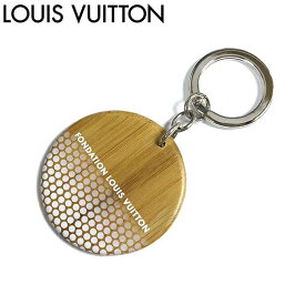 【1000円OFF 6/11 01:59迄】フォンダシオン ルイ・ヴィトン / 美術館限定!!● ルイ・ヴィトン LOUIS VUITTON LV 木材 キーリング 丸 ブラウン系マルチ レディース メンズ 【メール便対応(ネコポス)】