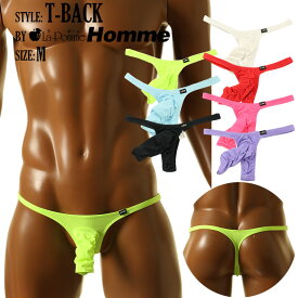 ラポームオム 日本製 セクシービキニ 下着 ショーツE6000生地 貫通型 サイドギャザー入り ゾウさん Tバックビキニ 貫通型ゾウさんビキニ 独立性や快適性に優れたセクシー下着 メンズ 男性用ビキニ アンダーウェア パンツ