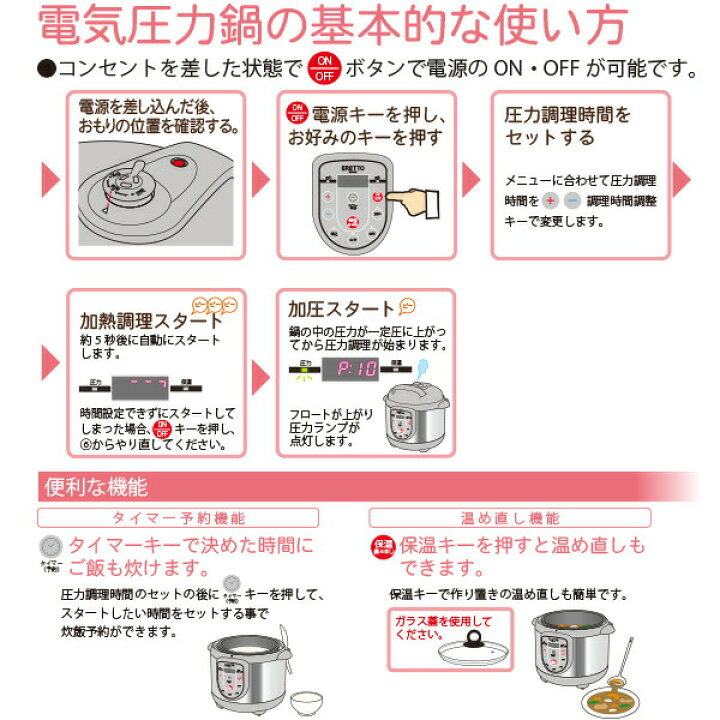 21人気no 1の 電気圧力鍋 3l Et 104 Fucoa Cl