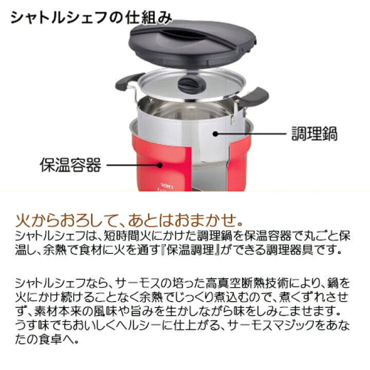 楽天市場】サーモス 真空保温調理器シャトルシェフ8.0L(KPS-8001 