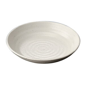 たくみ庵 丸深皿23cm 粉引(D258KOH) 1L 中華 麺 盛りつけ ラーメン うどん そば 本格的 軽い 器 業務用 和食 ホワイト 白 モノトーン エンテック【日本製】