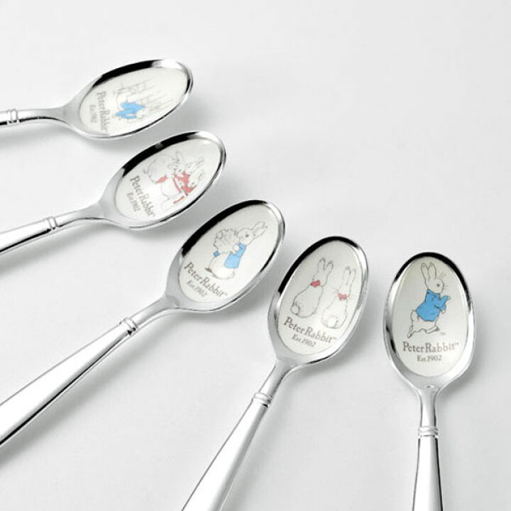 楽天市場】ピーターラビット 七宝スプーン・フォーク（銀仕上）10本  