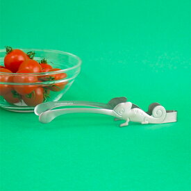 ベローンっと舌でキャッチ？！ カメレオントング ミニ(4112235) 卓上 カトラリー オールステンレス 動物 爬虫類 食洗器対応【日本製】カメレオン トング キッチンツール つかむ 取り分ける サービング