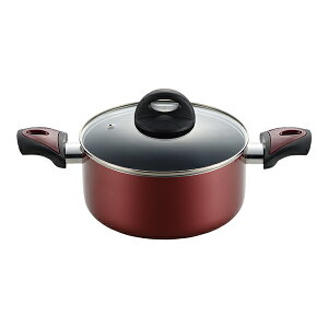 リアン IH対応 両手鍋20cm (LIE-20WR) 2.7L 深型 両手鍋 両手鍋 煮込み 茹で 蓋付 寸胴 フッ素加工 ギフト 蓋付き 軽量