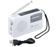 6WAYマルチレスキューラジオ（SV-5745)中電灯 ライト 手回しラジオ 防災 充電バッテリー アウトドア ホワ…