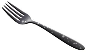 RIKYU ステン シーク 黒酸化発色「CRYSTAL」デザートフォーク(004108BKCR)クリスタル ステンレス カトラリー 卓上 洋食器 上品 和風 シンプル 使いやすい 黒 ブラック【日本製】【メール便対応】