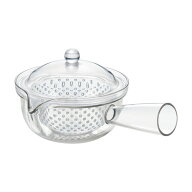クリアティーポット 急須タイプ(TW-3748)片手 緑茶 注ぎやすい 水キレ抜群 透明 一体成型 丈夫【日本製】
