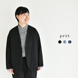 prit 綿麻ストレッチトッパージャケット